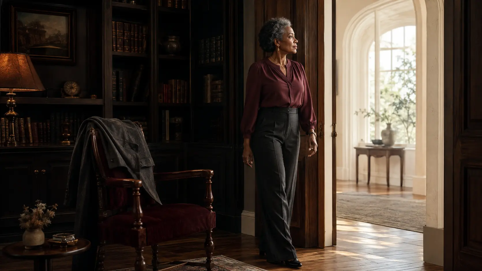 A mature woman leaving an honorable but completed season for a more spacious place